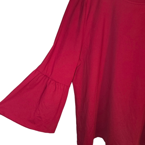 Talbots Stretchy Blouse with Long Bell Sleeves, Size XL - Picture 4 of 7